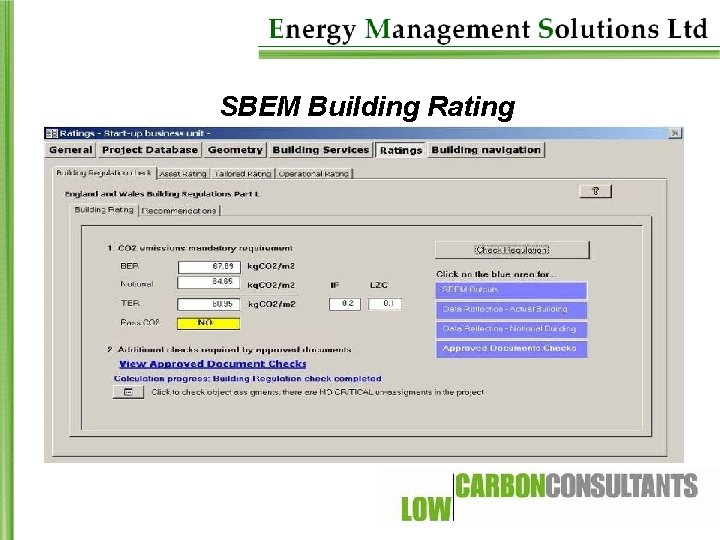 SBEM Building Rating 