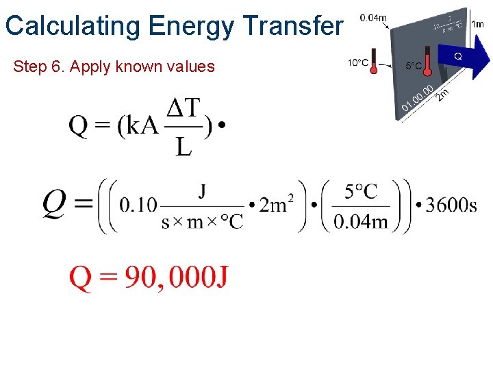 Calculating Energy Transfer Step 6. Apply known values 