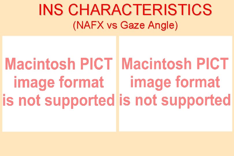 INS CHARACTERISTICS (NAFX vs Gaze Angle) 
