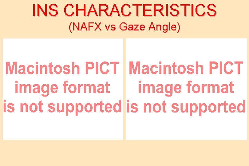 INS CHARACTERISTICS (NAFX vs Gaze Angle) 