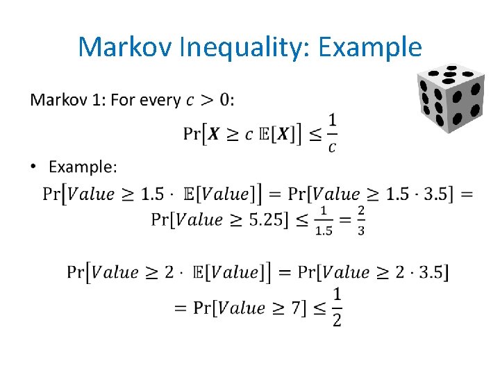 Markov Inequality: Example • 