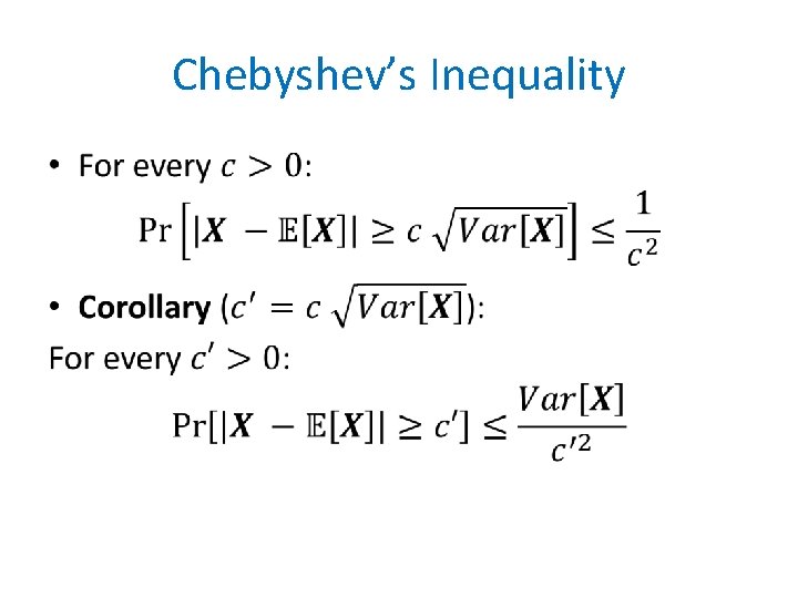 Chebyshev’s Inequality • 