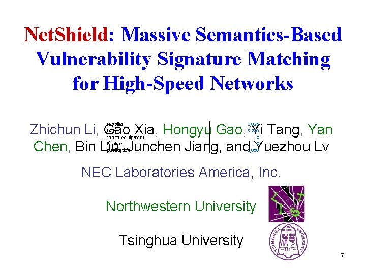 Net. Shield: Massive Semantics-Based Vulnerability Signature Matching for High-Speed Networks supplies travel capital equipment