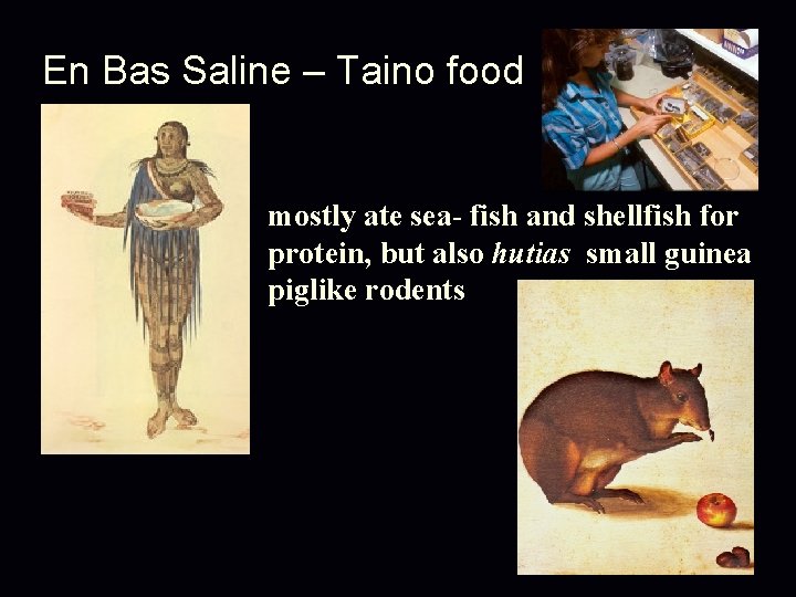 En Bas Saline – Taino food mostly ate sea- fish and shellfish for protein,