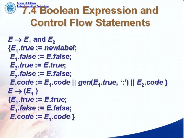 7. 4 Boolean Expression and Control Flow Statements E E 1 and E 2 7. 4 Boolean Expression and Control Flow Statements E E 1 and E 2