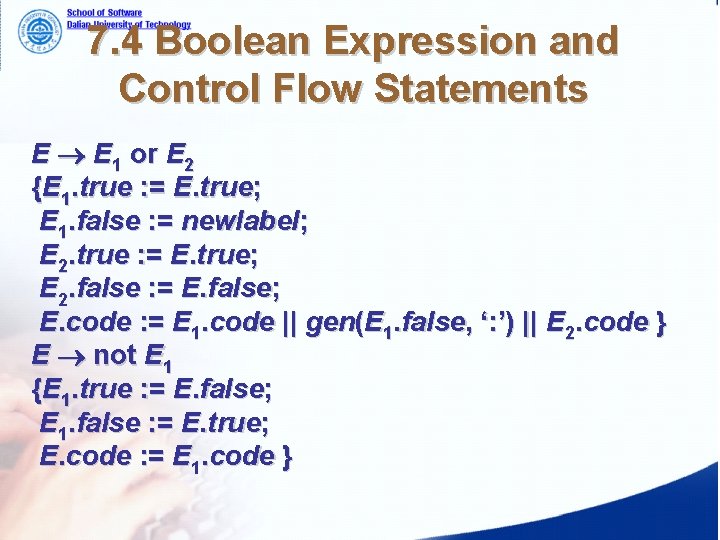 7. 4 Boolean Expression and Control Flow Statements E E 1 or E 2 7. 4 Boolean Expression and Control Flow Statements E E 1 or E 2