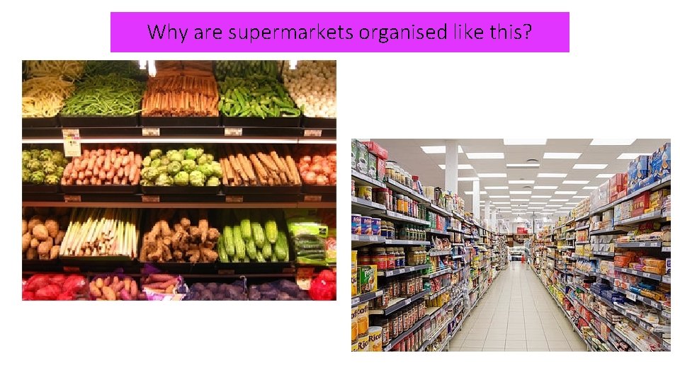 Why are supermarkets organised like this? 