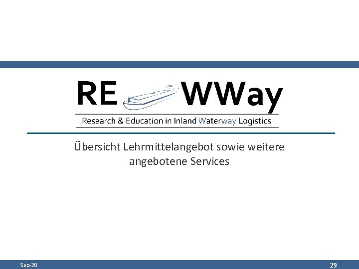 Übersicht Lehrmittelangebot sowie weitere angebotene Services Sep-20 29 