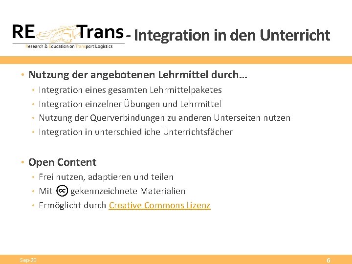 - Integration in den Unterricht • Nutzung der angebotenen Lehrmittel durch… • Integration eines