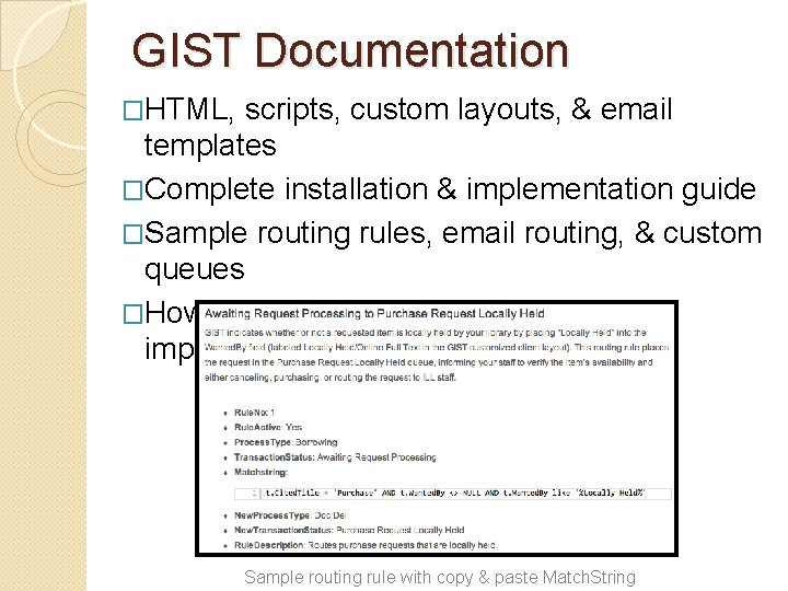 GIST Documentation �HTML, scripts, custom layouts, & email templates �Complete installation & implementation guide