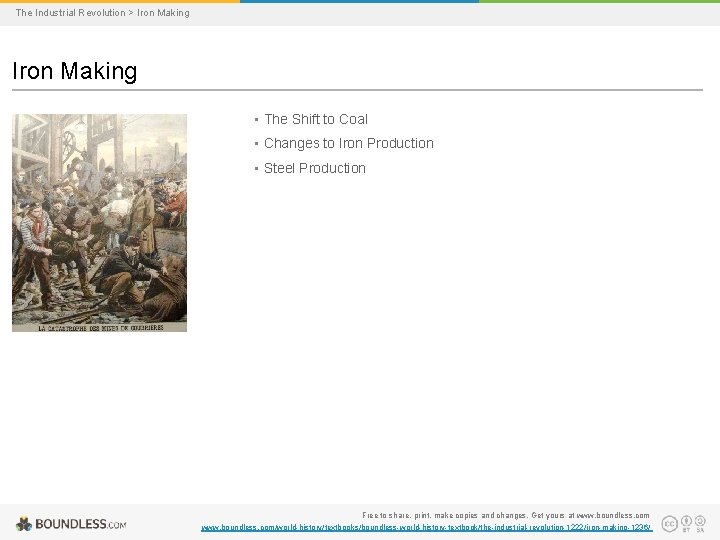 The Industrial Revolution > Iron Making • The Shift to Coal • Changes to