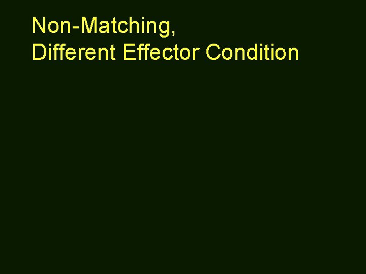 Non-Matching, Different Effector Condition 