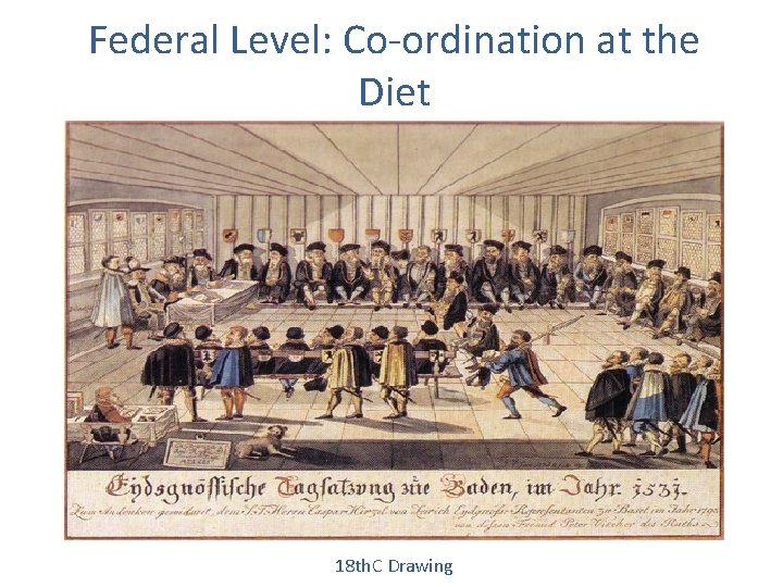 Federal Level: Co-ordination at the Diet 18 th. C Drawing 