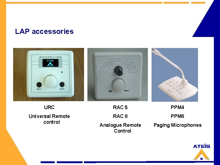 LAP accessories URC RAC 5 PPM 4 Universal Remote control RAC 8 PPM 8
