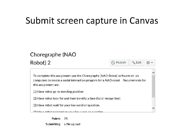 Submit screen capture in Canvas 