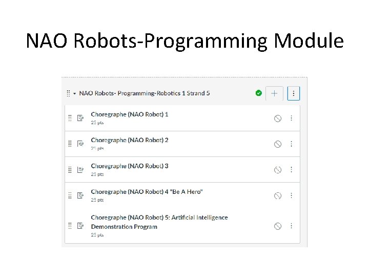 NAO Robots-Programming Module 