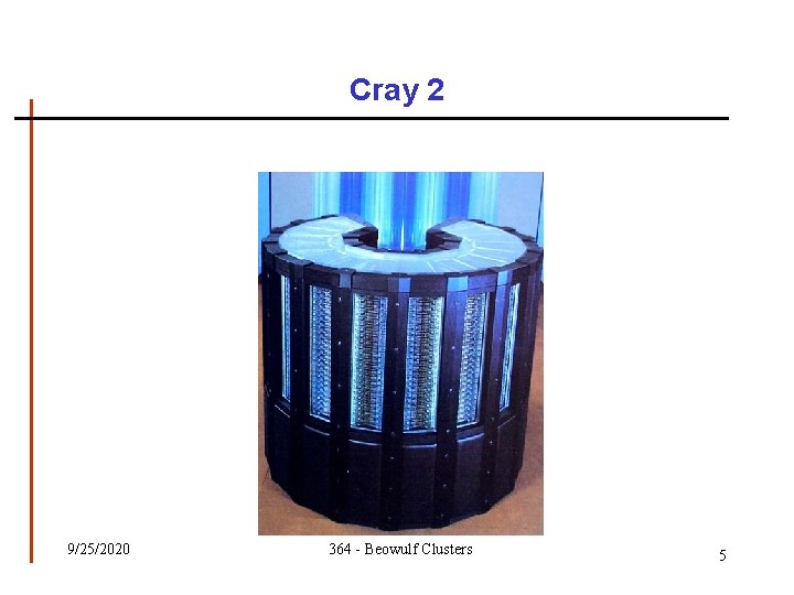 Cray 2 9/25/2020 364 - Beowulf Clusters 5 