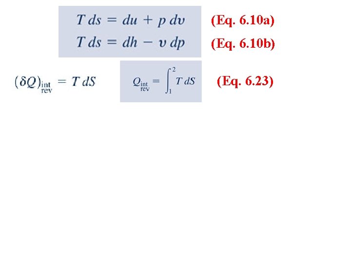 (Eq. 6. 10 a) (Eq. 6. 10 b) (Eq. 6. 23) 