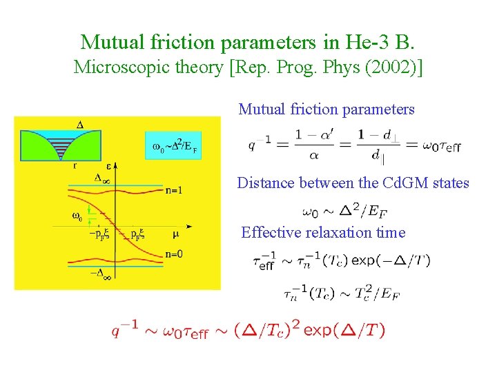 Mutual friction parameters in He-3 B. Microscopic theory [Rep. Prog. Phys (2002)] Mutual friction