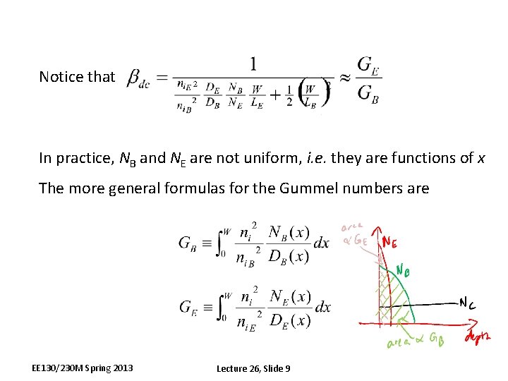 Notice that In practice, NB and NE are not uniform, i. e. they are