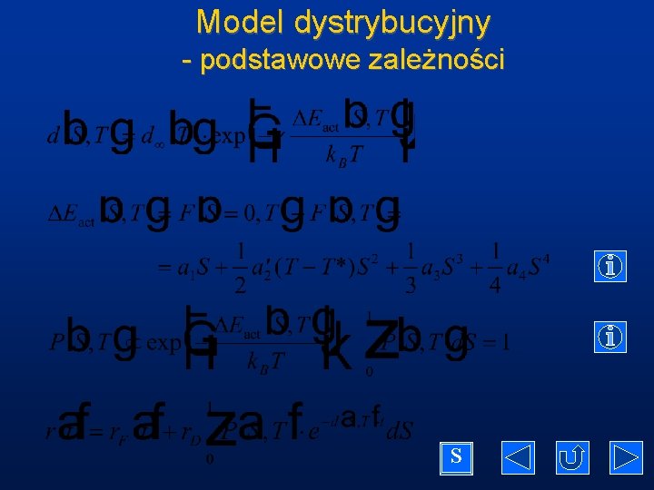 Model dystrybucyjny - podstawowe zależności s 