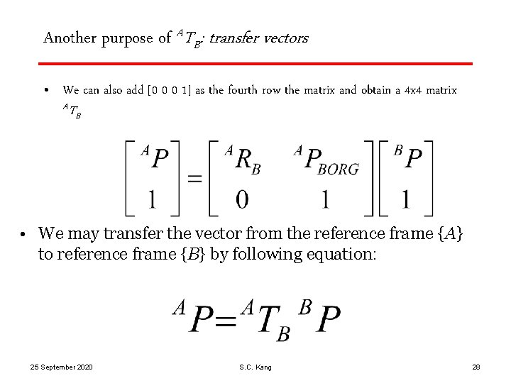 Another purpose of ATB: transfer vectors • We can also add [0 0 0