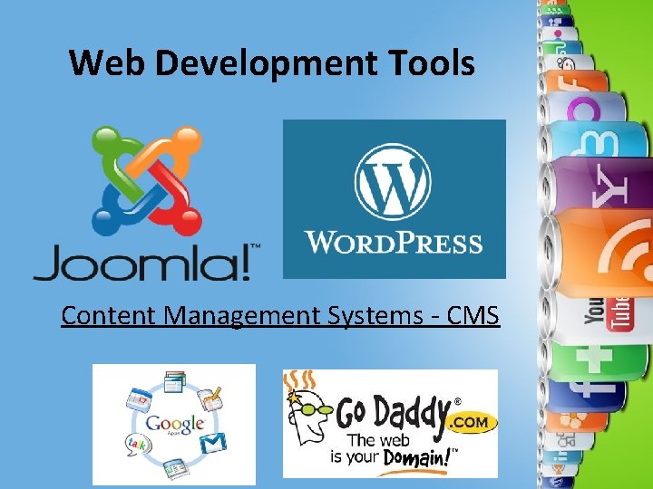 Web Development Tools Content Management Systems - CMS 