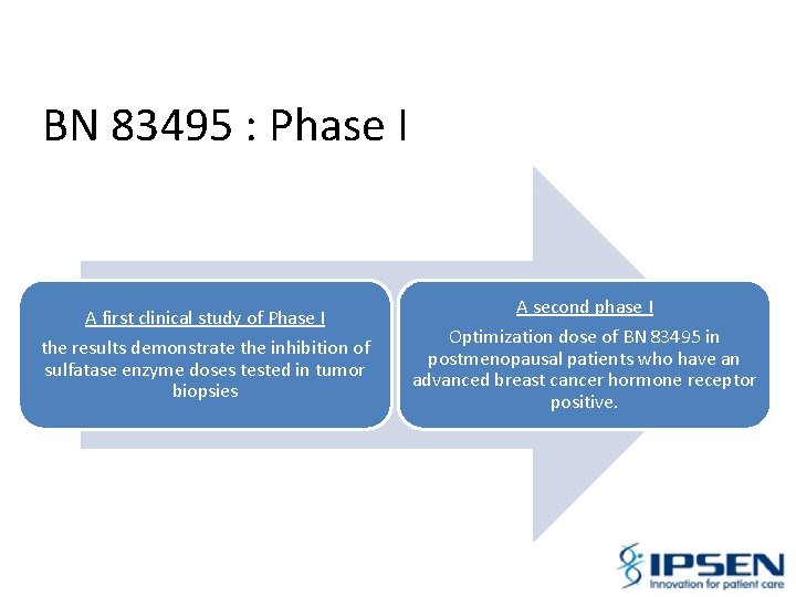 BN 83495 : Phase I A first clinical study of Phase I the results