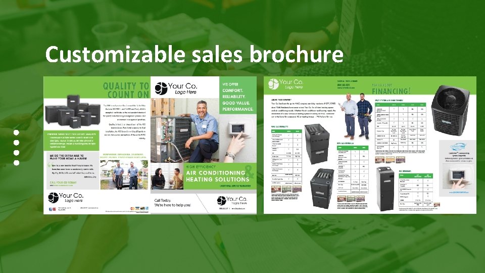 Customizable sales brochure 
