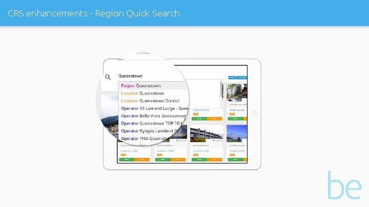 CRS enhancements - Region Quick Search 