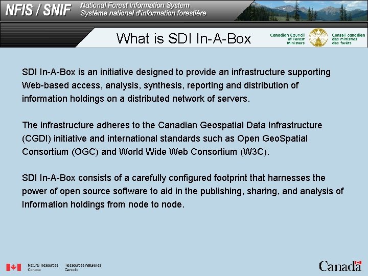 What is SDI In-A-Box is an initiative designed to provide an infrastructure supporting Web-based