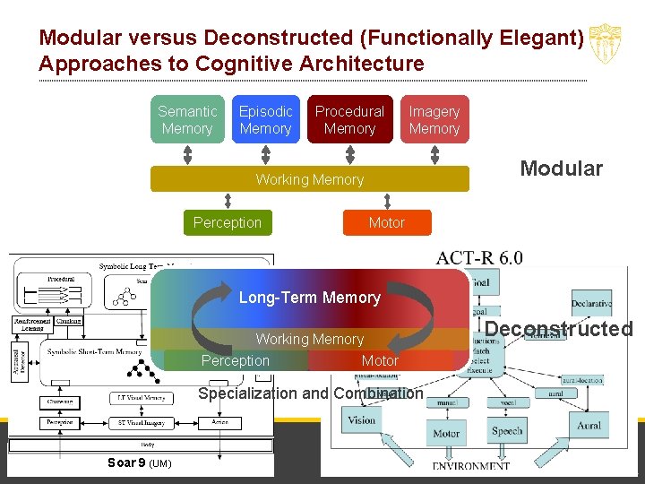 Modular versus Deconstructed (Functionally Elegant) Approaches to Cognitive Architecture Semantic Memory Episodic Memory Procedural