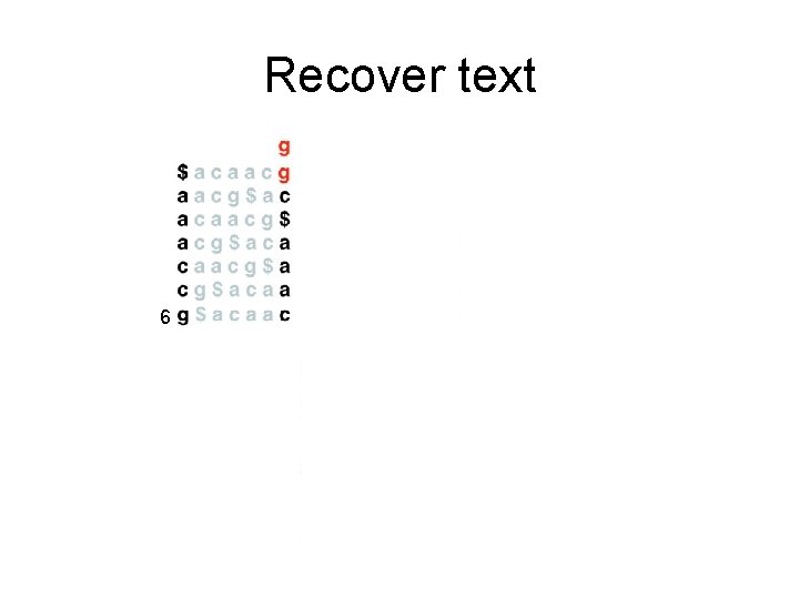 Recover text 4 6 5 6 3 3 4 4 2 5 6 5