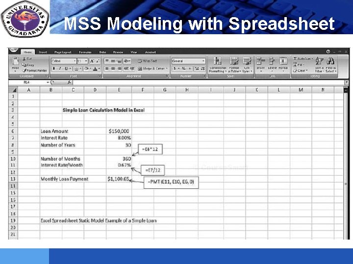 LOGO MSS Modeling with Spreadsheet 