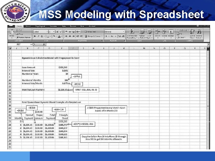 LOGO MSS Modeling with Spreadsheet 