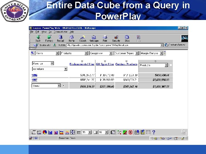 LOGO Entire Data Cube from a Query in Power. Play 