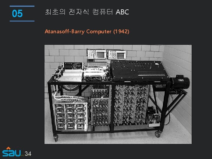 최초의 전자식 컴퓨터 ABC 05 Atanasoff-Barry Computer (1942) 34 Copyright by Tommy Kwon 
