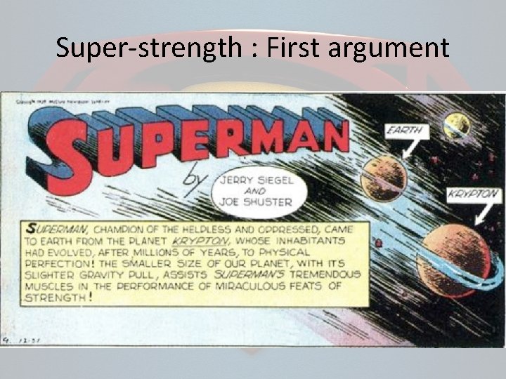 Super-strength : First argument 