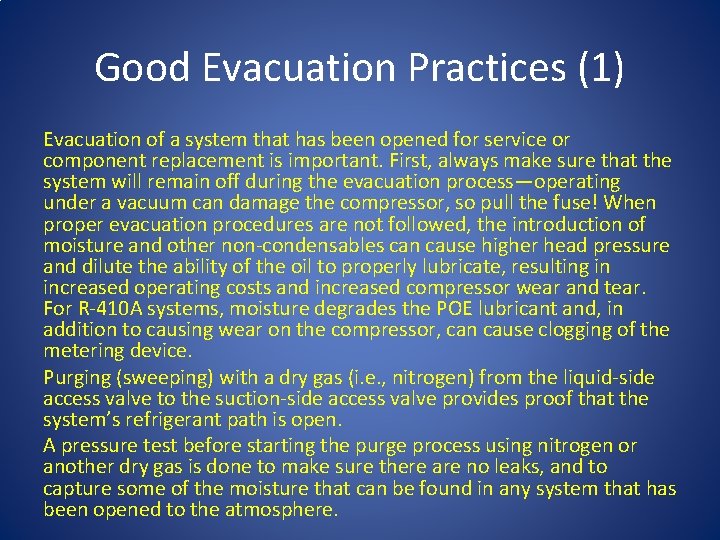 Technicians Guide and Workbook for the EPA Section