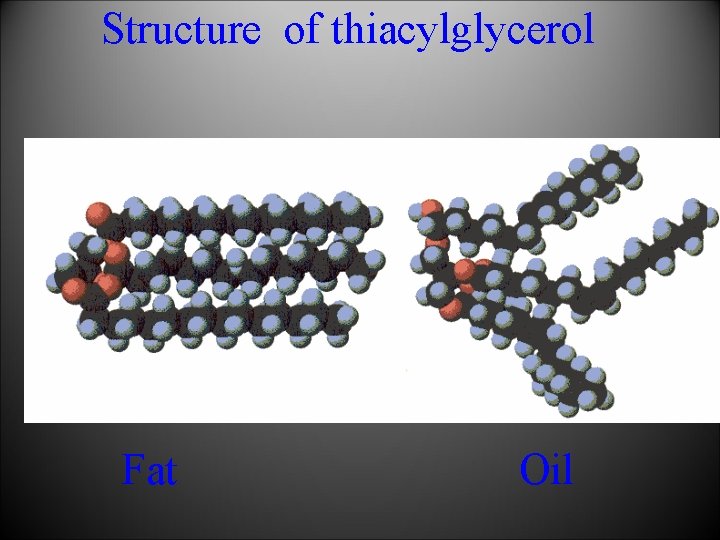 Structure of thiacylglycerol Fat Oil 