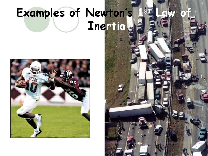 Examples of Newton’s 1 st Law of IInertia 