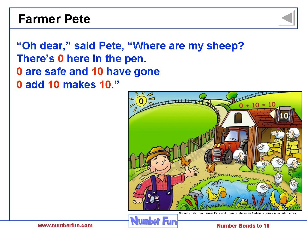 Farmer Pete “Oh dear, ” said Pete, “Where are my sheep? There’s 0 here