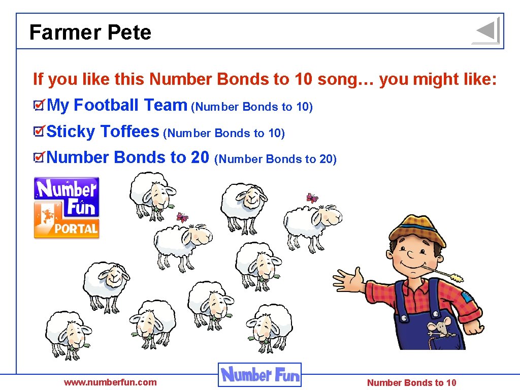 Farmer Pete If you like this Number Bonds to 10 song… you might like:
