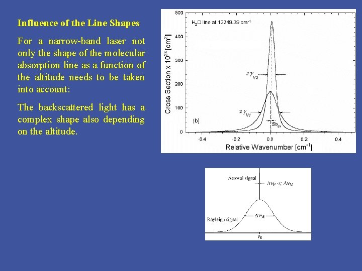 Influence of the Line Shapes For a narrow-band laser not only the shape of