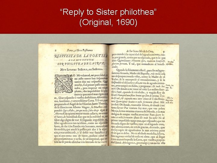 “Reply to Sister philothea” (Original, 1690) 