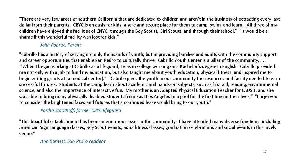 "There are very few areas of southern California that are dedicated to children and