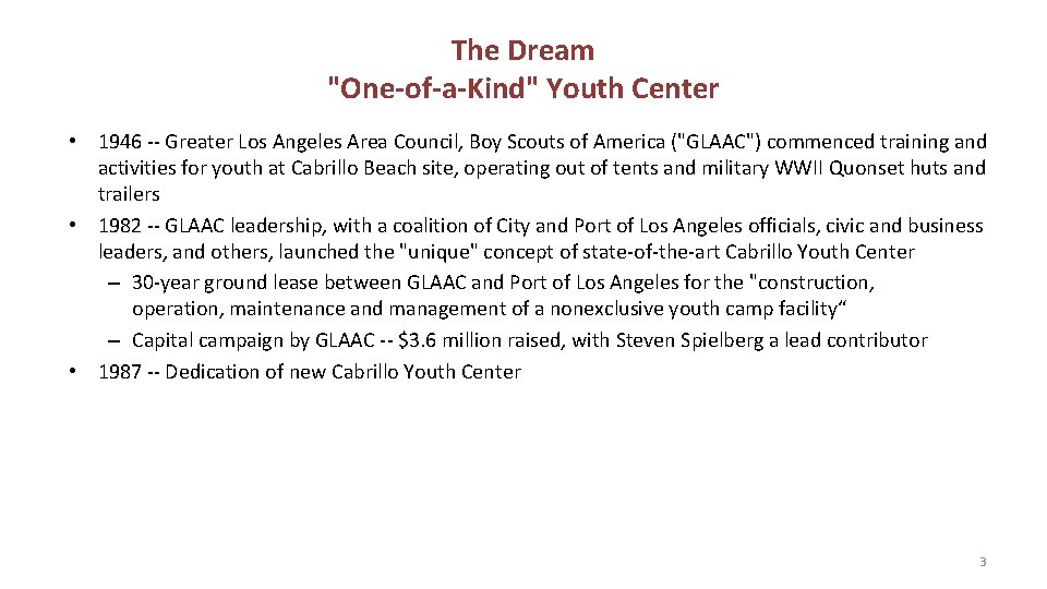 The Dream "One-of-a-Kind" Youth Center • 1946 -- Greater Los Angeles Area Council, Boy