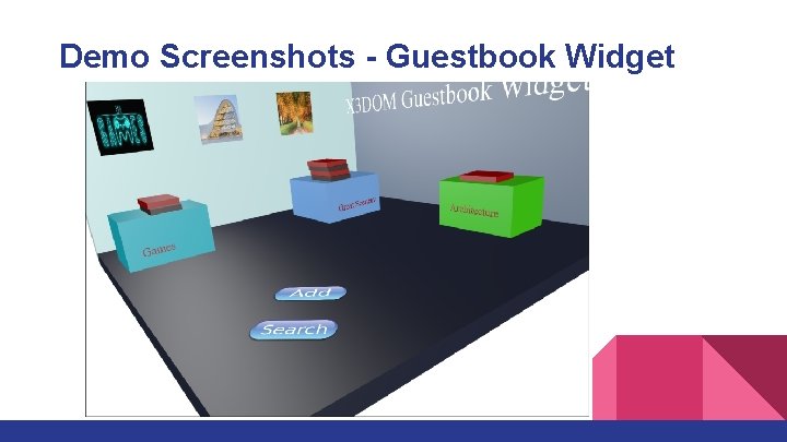 Demo Screenshots - Guestbook Widget 