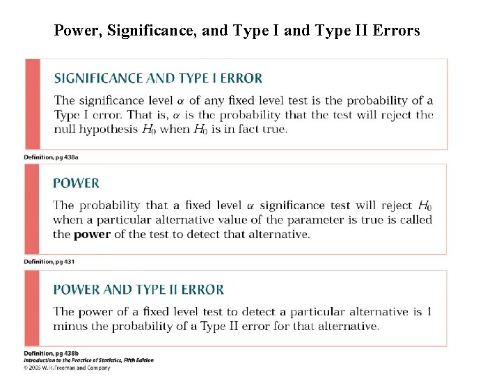 Power, Significance, and Type II Errors 