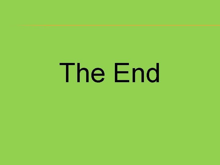 The End 